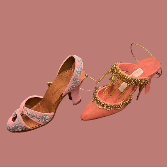 BARBIECORE Pink High Heel Shoes Ornament Decor Set of 2 - 4” Long - Picture 1 of 7